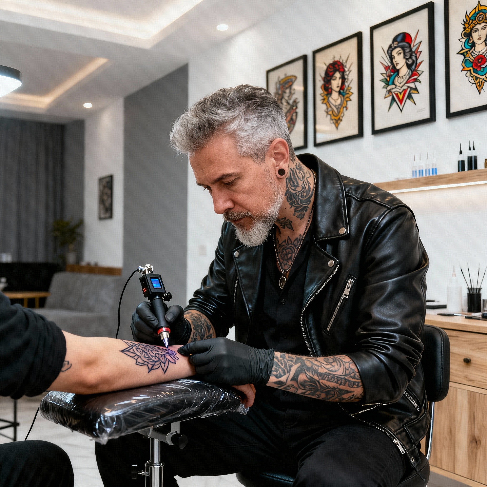 Retrato de Rubén Gómez, fundador y tatuador especialista en Realismo y Old School